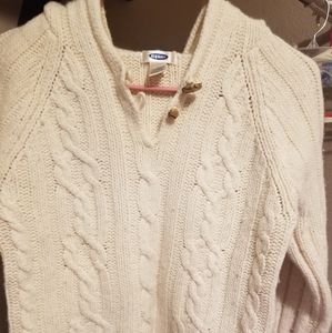Women's ivory cable sweater